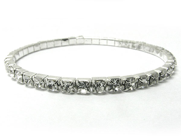 1 row rhinestone stretch bracelet