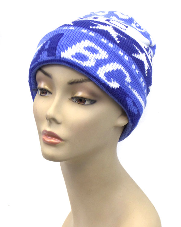 Hearts and letter print beanie 