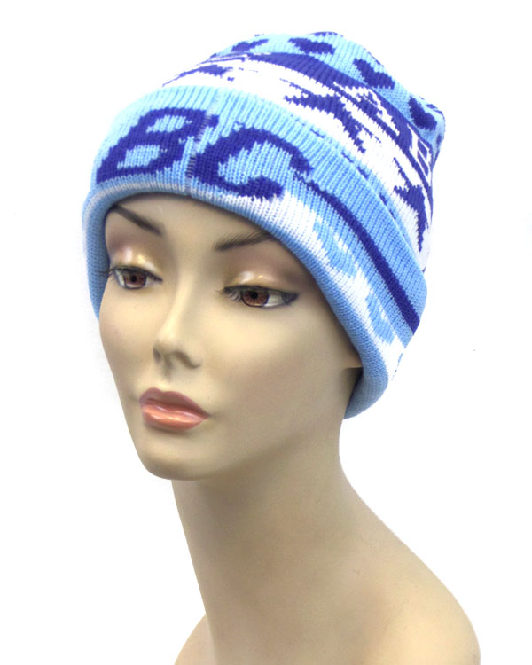 Hearts and letter print beanie