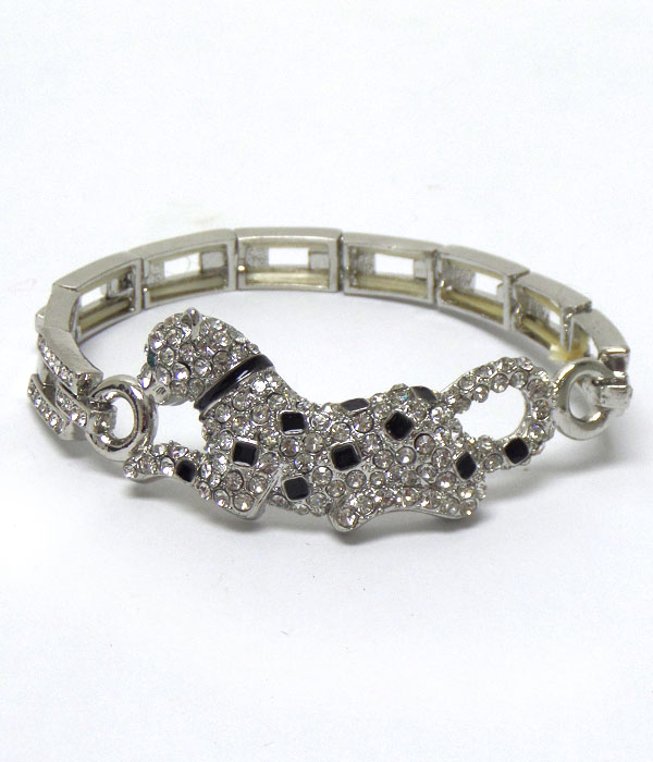 JAGUAR WITH CRYSTALS METAL BRACELET 