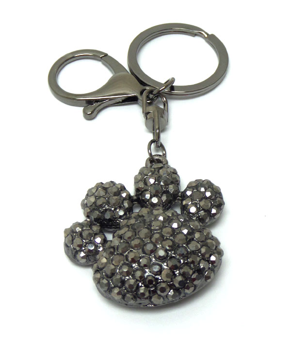 Crystal paw key chain