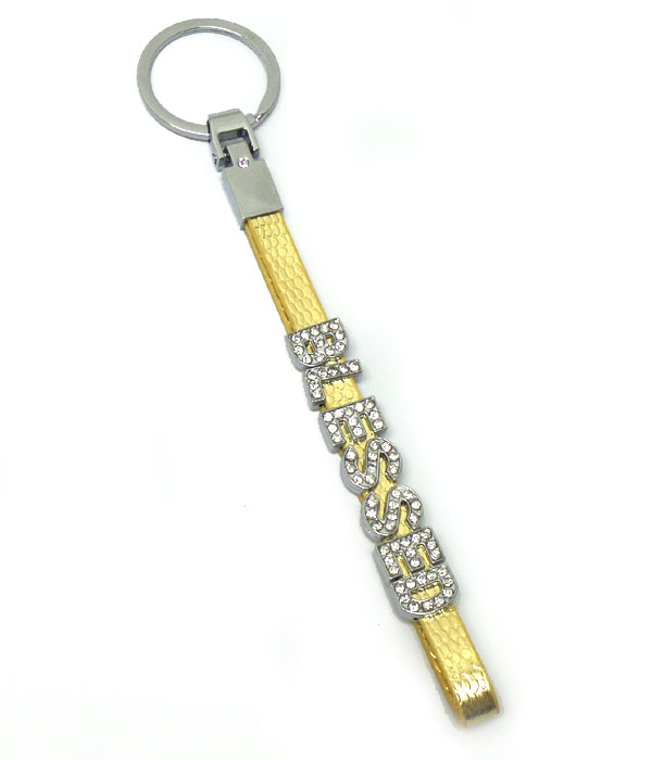 Crystal blessed key chain