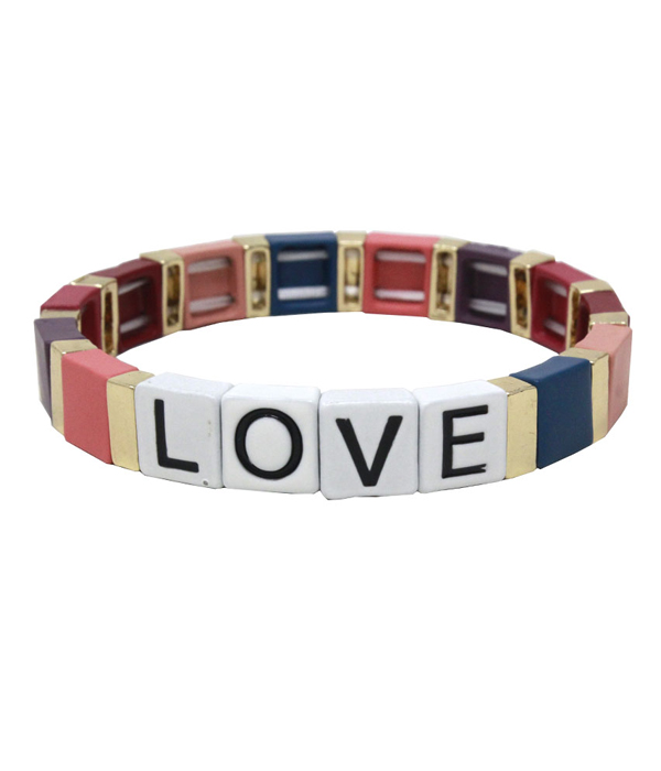 PlopLEGO INSPIRATION STRETCH BRACELET - LOVE -valentine