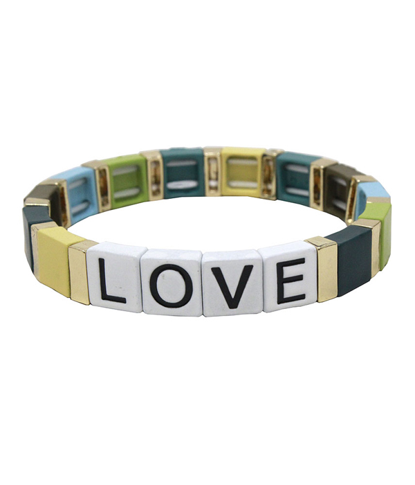 LEGO INSPIRATION STRETCH BRACELET - LOVE