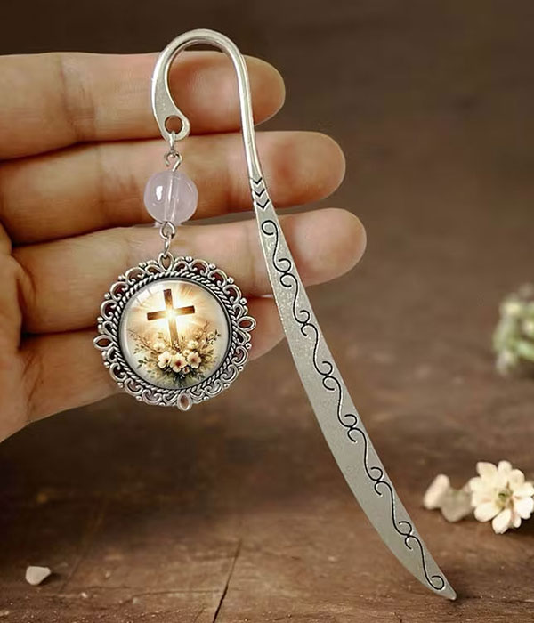 Vintage bookmark - cross