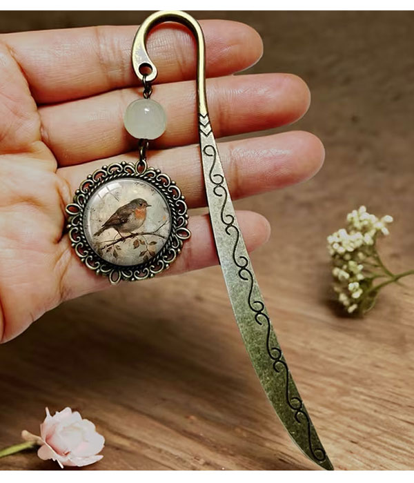 Vintage bookmark - bird