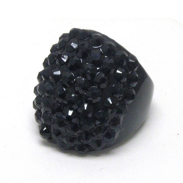 Multi stone deco acrylic ring