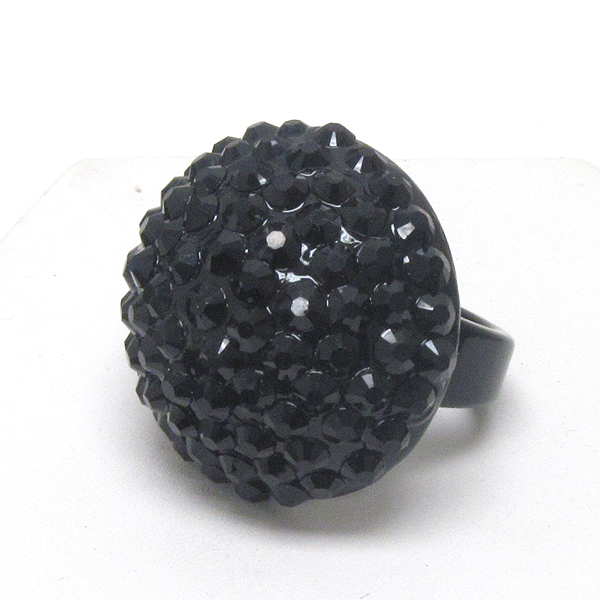 Multi stone deco acrylic ring