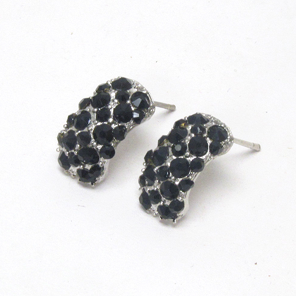 Crystal deco stud earring