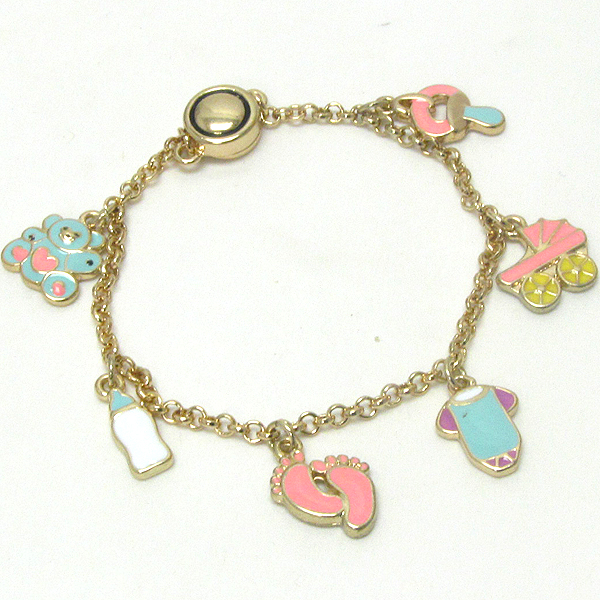 EPOXY DECO BABY THEME CHARM MAGNET BRACELET