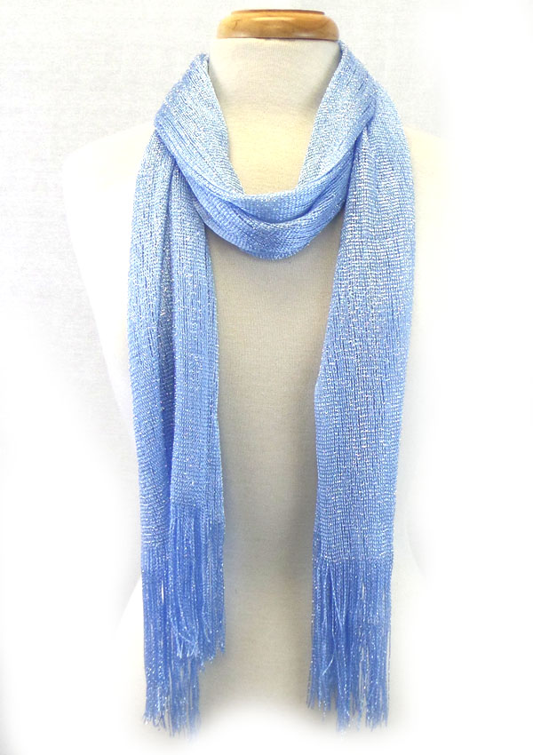 Glitter  fringe drop scarf
