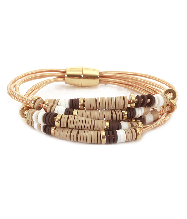Multi layer fimo magnetic bracelet
