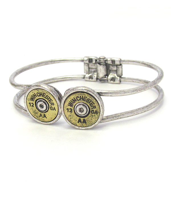 Bullet wire hinge bangle bracelet