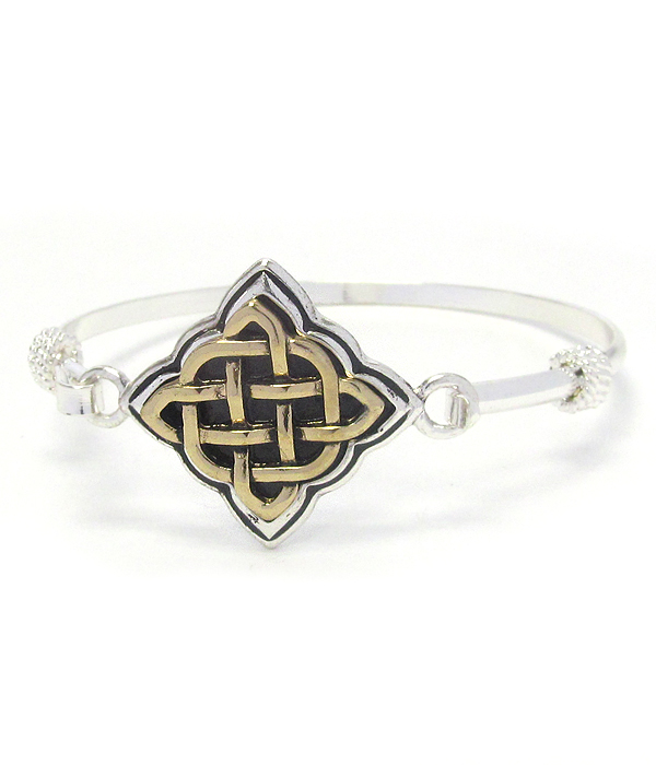Celtic knot wire bangle bracelet