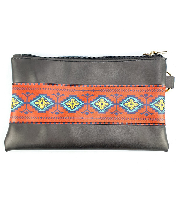 Keyring bangle bracelet wallet - aztec -western