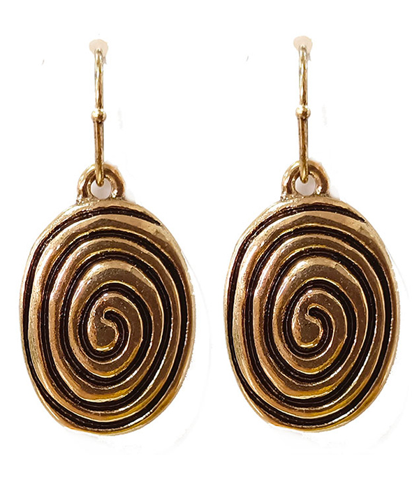 METAL SWIRL EARRING