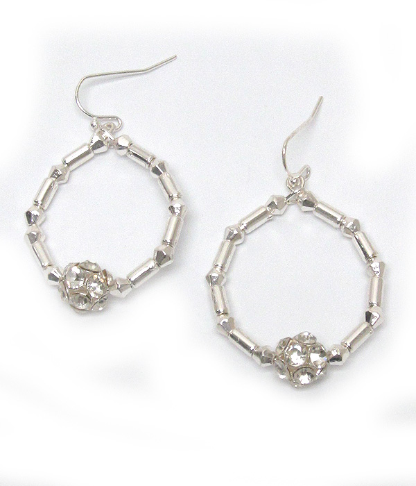 Multi bead links with crystal fireball earrings 