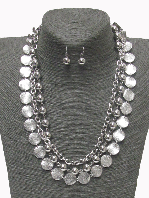 Multi chain layered necklace set