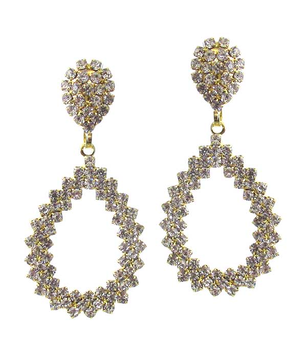 RHINESTONE TEARDROP EARRING