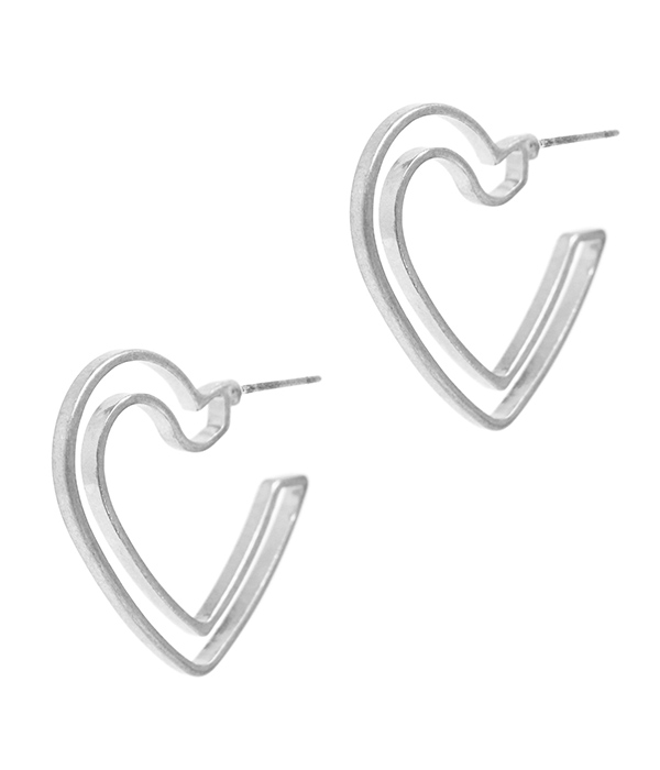 HEART HOOP EARRING 