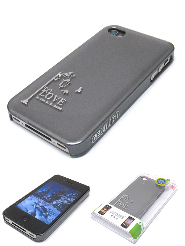 Love theme cellphone case - scratch off hard case for iphone 4 - 4s