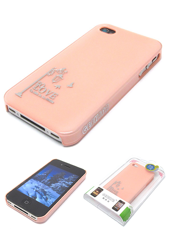 Love theme cellphone case - scratch off hard case for iphone 4 - 4s