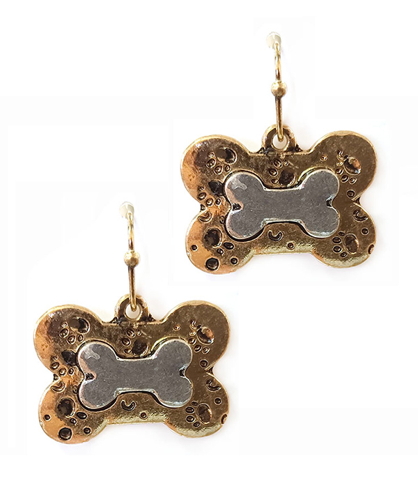 PET LOVERS THEME BONE EARRING