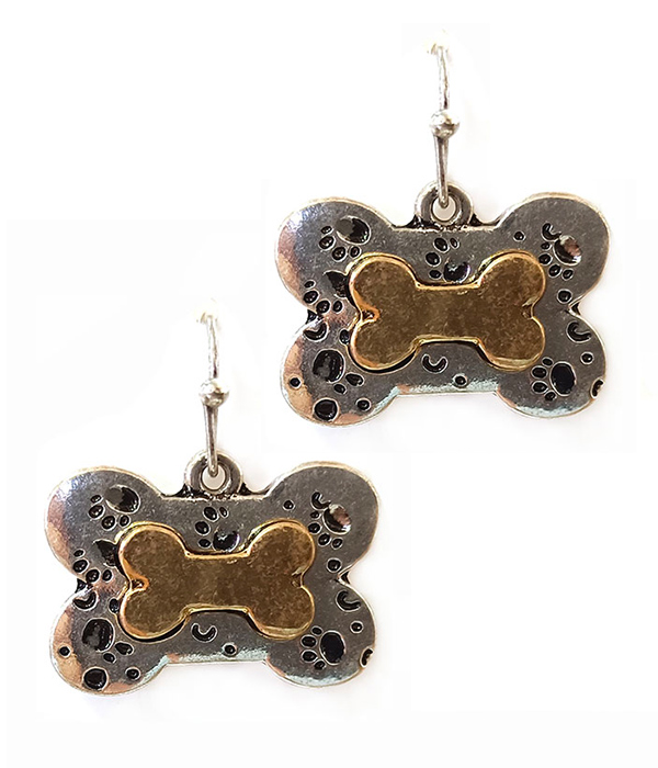 PET LOVERS THEME BONE EARRING