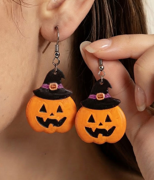 Halloween pumpkin earring