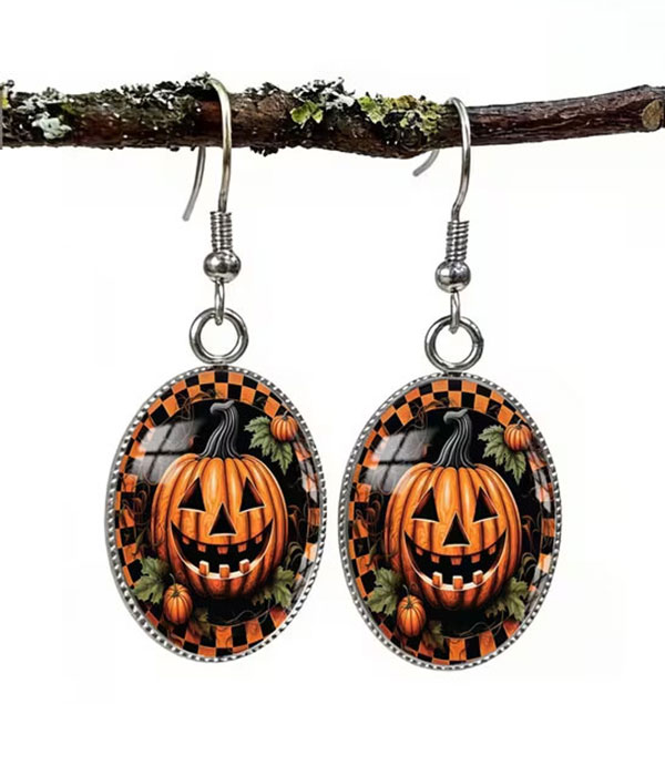 Halloween pumpkin earring