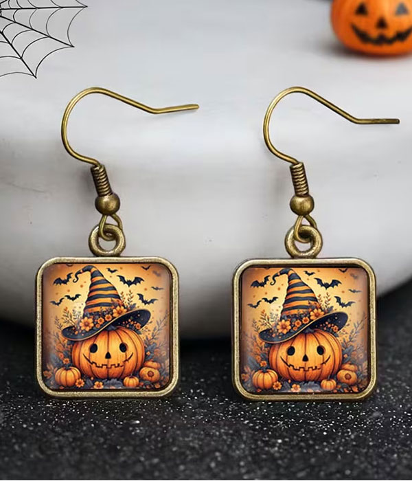 Halloween pumpkin earring