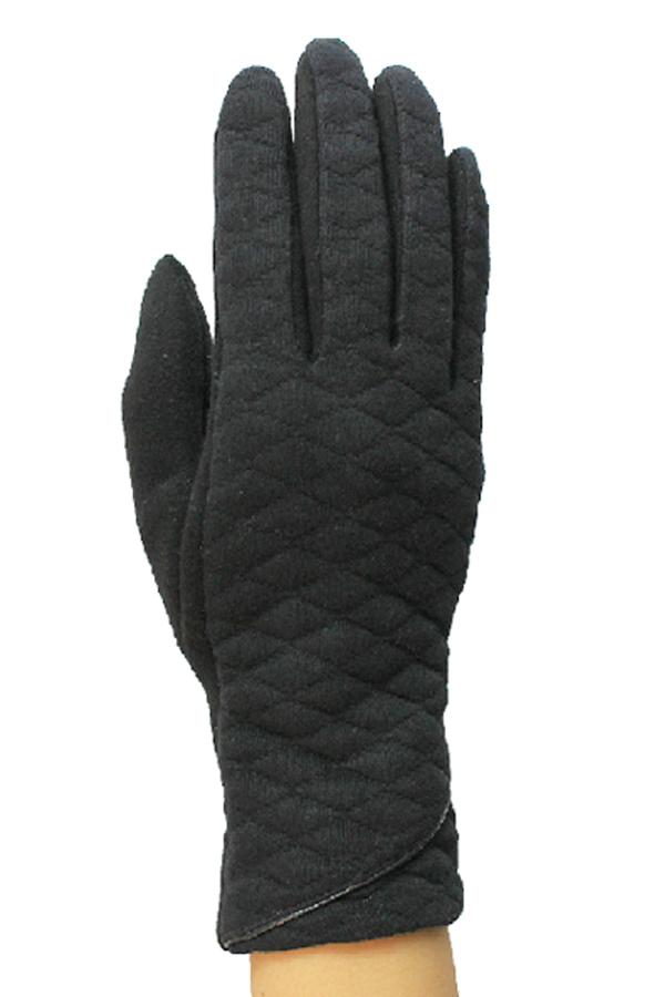 Quilt with piping fashion touchphone gloves - apair