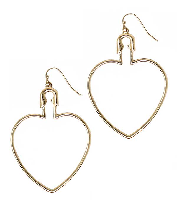 Heart pin earring -valentine