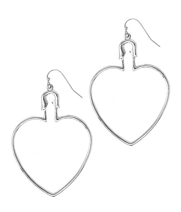 Heart pin earring -valentine