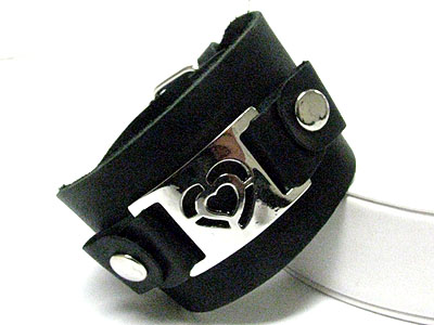 METAL ADD ON LEATHER BAND BRACELET