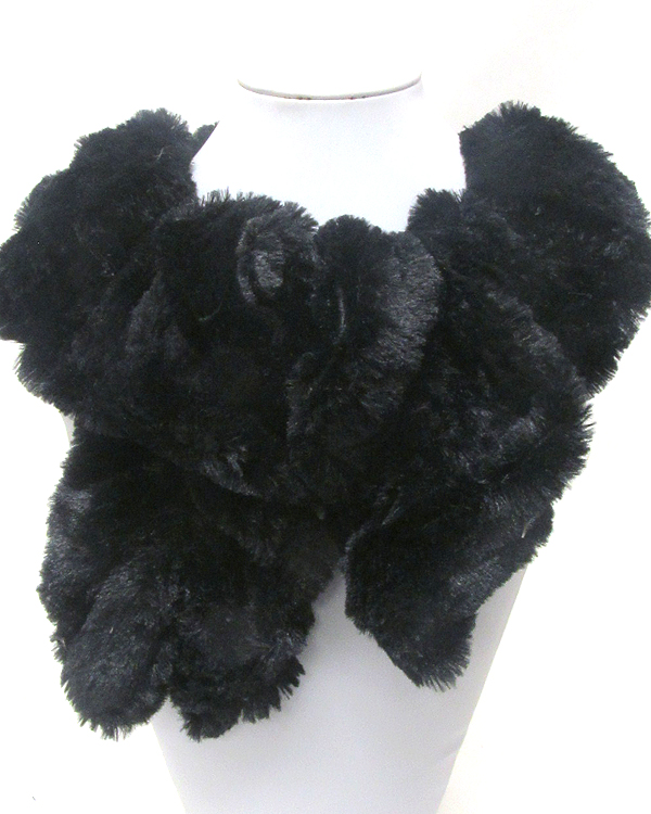 Wrinkle fleece  muffler