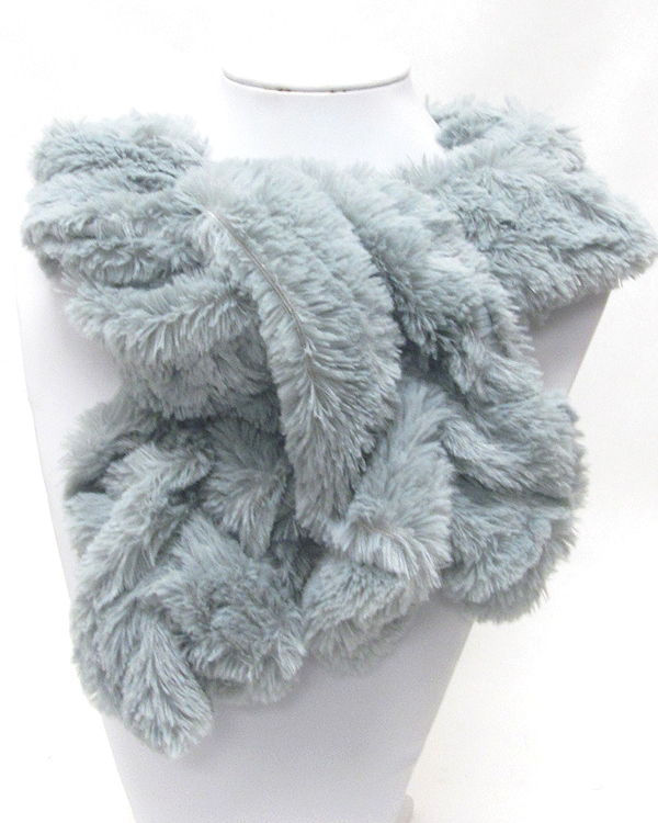 Wrinkle fleece  muffler