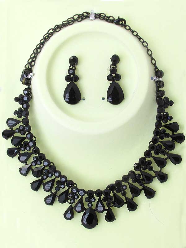 LUXURY CLASS VICTORIAN STYLE AND AUSTRALIAN CRYSTAL PARTY NECKLACE SET