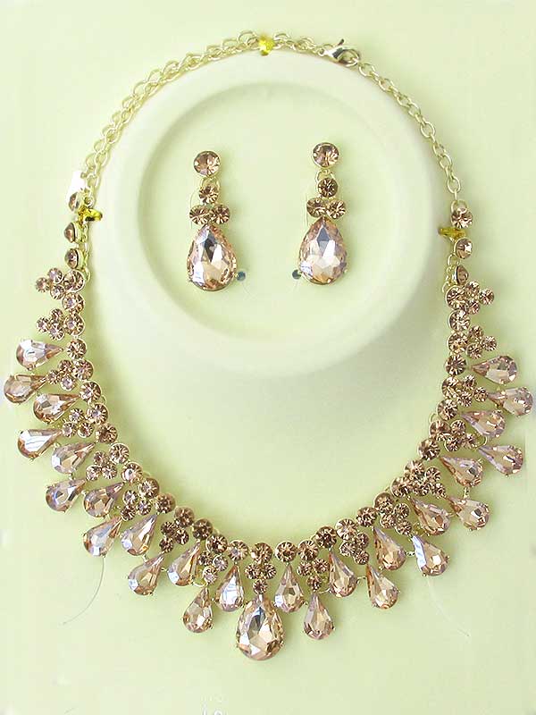 LUXURY CLASS VICTORIAN STYLE AND AUSTRALIAN CRYSTAL PARTY NECKLACE SET