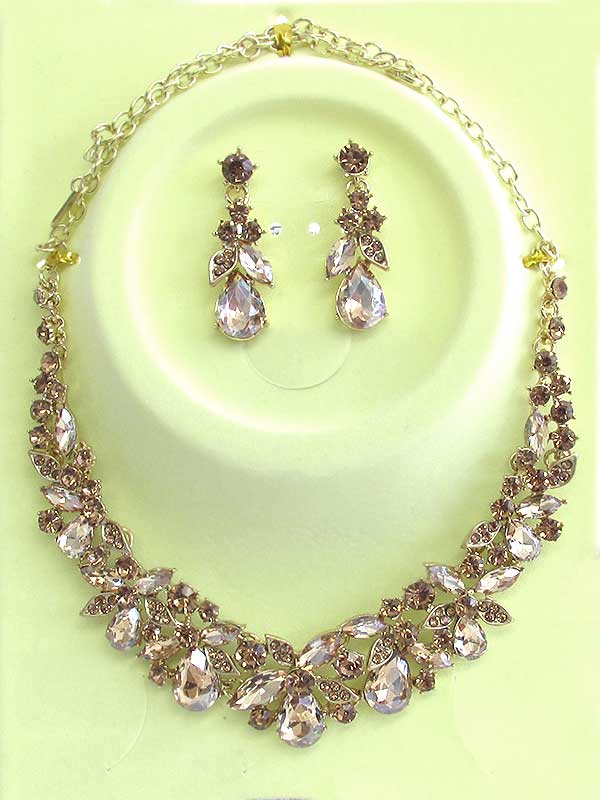 LUXURY CLASS VICTORIAN STYLE AND AUSTRALIAN CRYSTAL PARTY NECKLACE SET