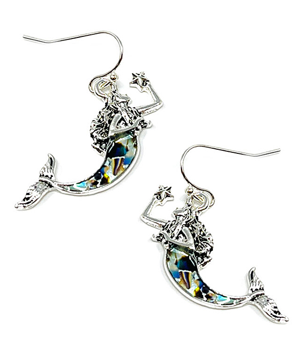 ABALONE MERMAID EARRING