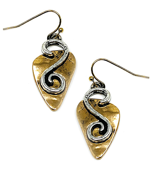 VINTAGE METAL SPIRAL EARRING