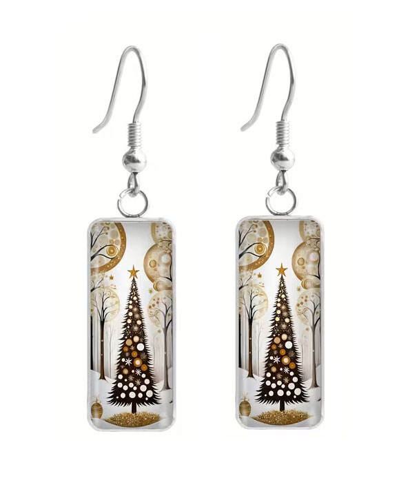 Christmas theme earring - tree