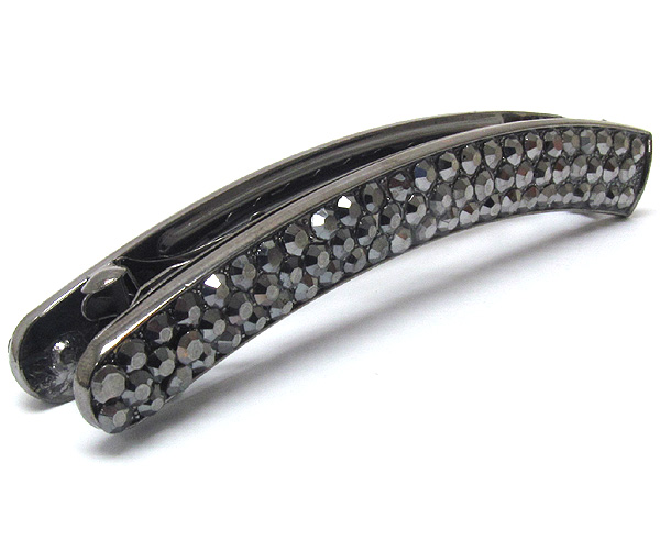 Crystal deco long banana pin