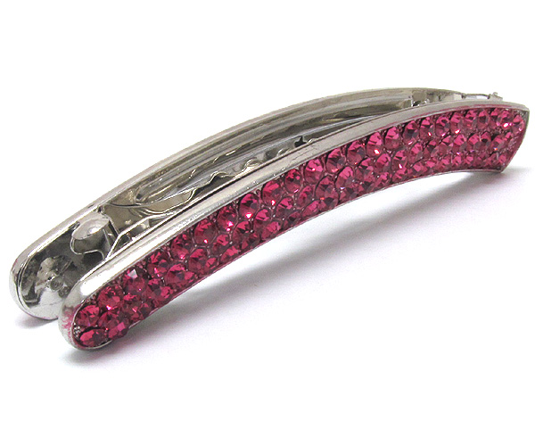 Crystal deco long banana pin