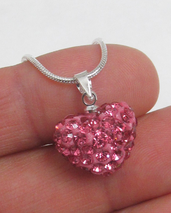 Valentine shambhala heart necklace