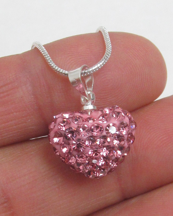 Valentine shambhala heart necklace