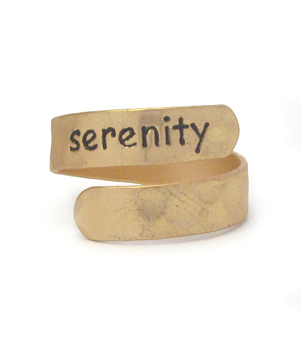 RELIGIOUS INSPIRATION SWIRL RING - SERENITY