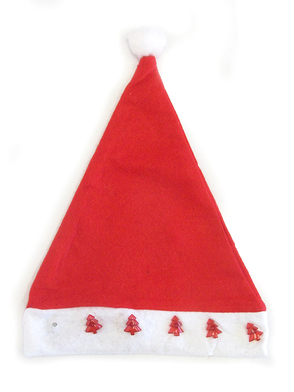 Blinking light christmas santa hat - battery included