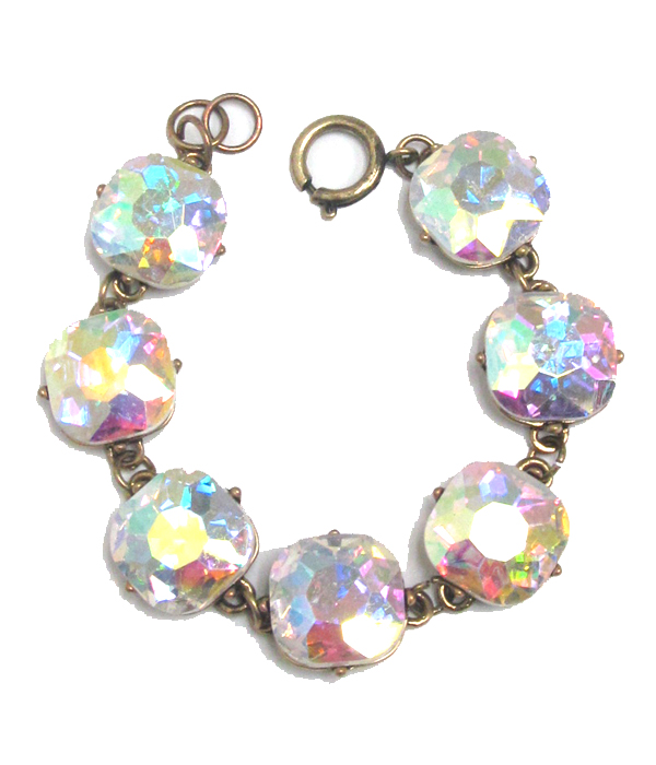 Catherine popesco inspired large crystal link bracelet